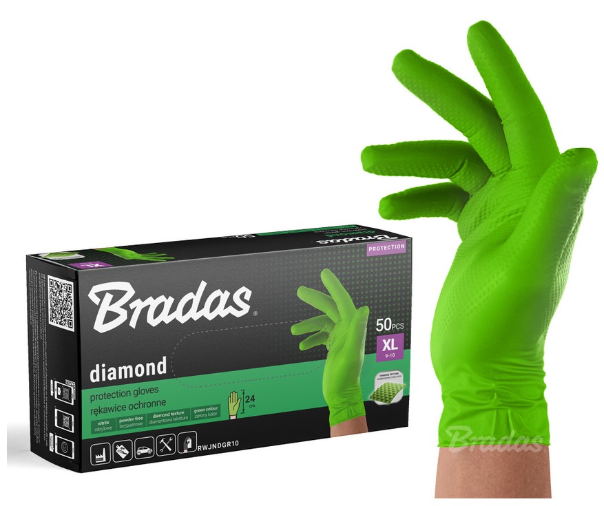 Ochranné nitrilové rukavice DIAMOND XL – 50 KS
